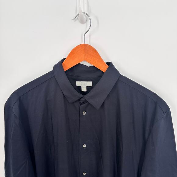 COS Men's Cotton Button Down Navy Shirt // XL - Picture 2 of 5